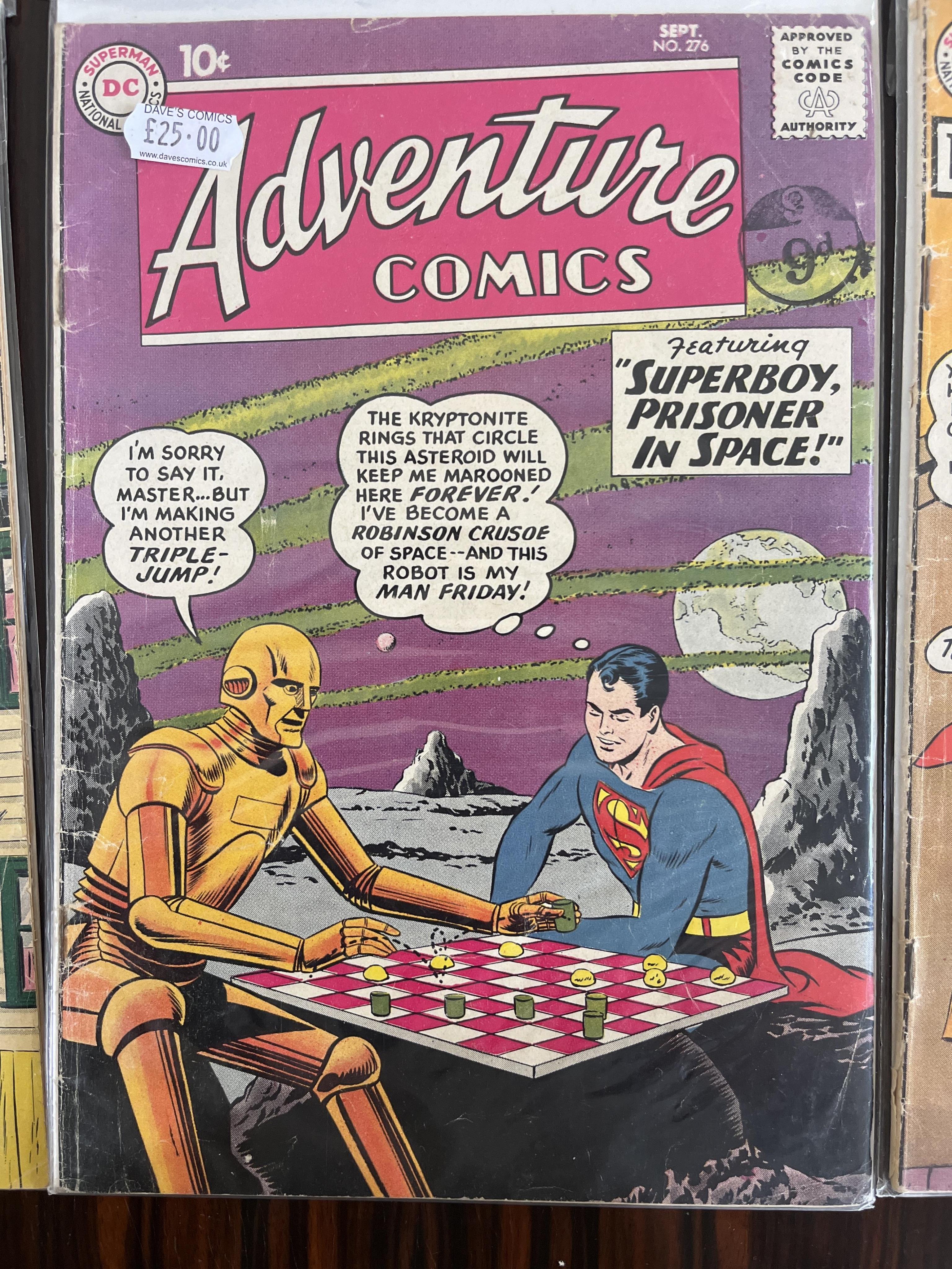 Adventure Comics, DC comics, 1959-1967, 37 issues between #262–354, comprising, #262 [minor key], #276, #292 [minor key], #299 [minor key], #309 [minor key], #311, #313, #314 x2, #318 [minor key] x2, #320 [minor key], #3